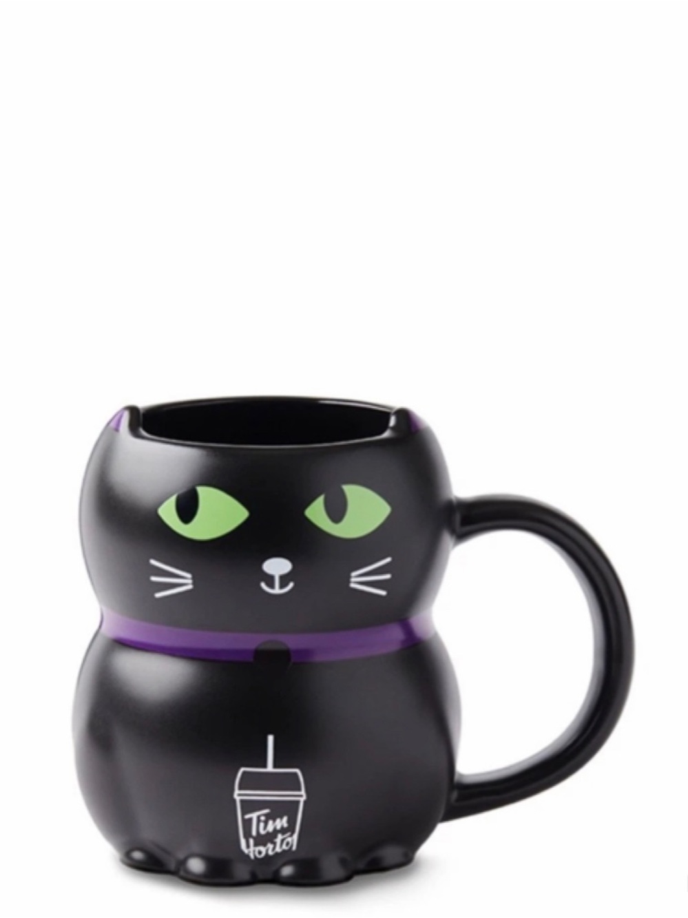 NEW Tim Hortons Halloween Black Cat Mug Timbits Ghost Ice Capp Heat Change